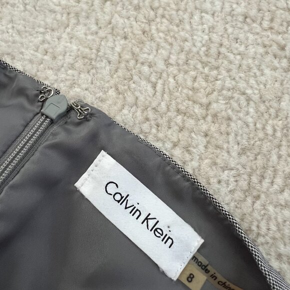 Calvin Klein Metallic Sleeveless Sheath Office Work Midi Dress 8 - Picture 2 of 10